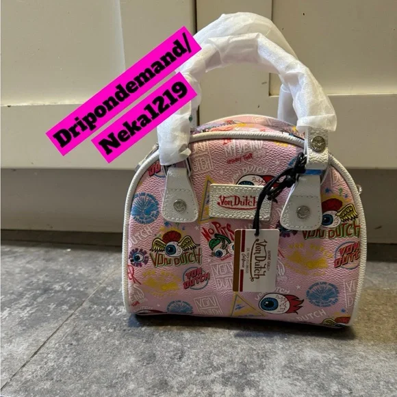 Von Dutch Jax Pink Bowling Bag - Picture 3 of 3